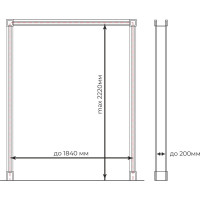 Портал Cosca decor Симплекс Квадро МДФ 10 мм, набор, без отделки СПБ102760