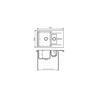Кухонная мойка Polygran BRIG-770 (№16 Черный) 621404