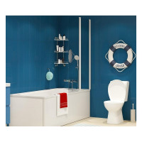 Стальная ванна ВИЗ ANTIKA 150x70x40 см, с опорной подставкой, с рантом, белая орхидея A-50001