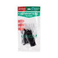 Удлинитель Engy Эконом 1,7 метра, 3 розетки черный 186746