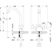Смеситель Lemark Flora для кухни LM0104C