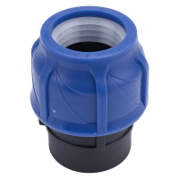 Компрессионная соединительная муфта VALFEX ПНД, с внутренней резьбой, 40x1 1/4" 121001240114