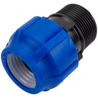 Компрессионная соединительная муфта VALFEX ПНД, с наружной резьбой, 32x1 1/4" 121001132114