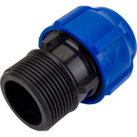 Компрессионная соединительная муфта VALFEX ПНД, с наружной резьбой, 32x1 1/4" 121001132114