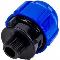 Компрессионная соединительная муфта VALFEX ПНД, с наружной резьбой, 32x1/2" 121001132012