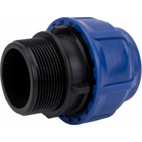 Компрессионная соединительная муфта VALFEX ПНД, с наружной резьбой, 50x2" 121001150200