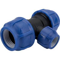 Компрессионный переходной тройник VALFEX ПНД, 50-32-50 1210012503250