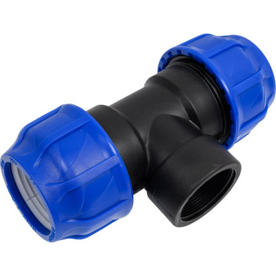 Компрессионный переходной тройник VALFEX ПНД, с внутренней резьбой, 63-2"-63 1210016320063