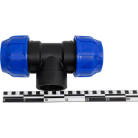 Компрессионный переходной тройник VALFEX ПНД, с внутренней резьбой, 63-2"-63 1210016320063