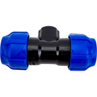 Компрессионный переходной тройник VALFEX ПНД, с внутренней резьбой, 32-3/4"-32 1210013203432