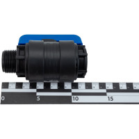 Компрессионный шаровой кран VALFEX ПНД НР/ВН резьба разборный 1"-3/4"Ду20 1210020100034