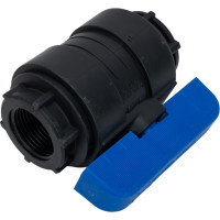 Компрессионный шаровой кран VALFEX ПНД  ВН/ВН резьба разборный 1"-1" Ду26 1210011100100