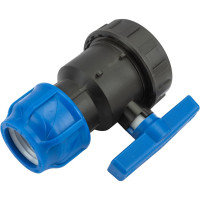 Шаровой кран VALFEX ПНД компрессионный цанга - внутренняя резьба, разборный 40x1" 1210012540100