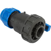 Шаровой кран VALFEX ПНД компрессионный цанга - внутренняя резьба, разборный 40x1" 1210012540100