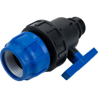 Шаровой кран VALFEX ПНД компрессионный цанга - наружная резьба, разборный 63x2" 1210012663200