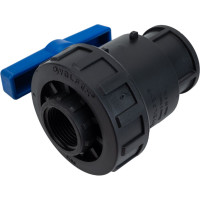 Компрессионный шаровой кран VALFEX ПНД  ВН/ВН резьба разборный 1 1/4"- 1" Ду33 1210011114100