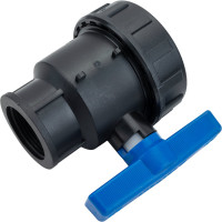 Компрессионный шаровой кран VALFEX ПНД  ВН/ВН резьба разборный 1 1/4"- 1" Ду33 1210011114100