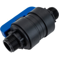 Компрессионный шаровой кран VALFEX ПНД  НР/НР резьба разборный 1"-1"Ду26 1210226100100