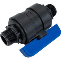 Компрессионный шаровой кран VALFEX ПНД  НР/НР резьба разборный 1"-1"Ду26 1210226100100