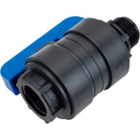 Компрессионный шаровой кран VALFEX ПНД  НР/ВН резьба разборный 1"-1"Ду26 1210012100100