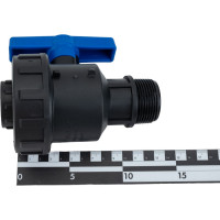 Компрессионный шаровой кран VALFEX ПНД НР/ВН резьба разборный 1 1/4"-1"Ду33 1210012114100