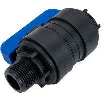 Компрессионный шаровой кран VALFEX ПНД НР/ВН резьба разборный 3/4"- 1/2"Ду16 1210016034012