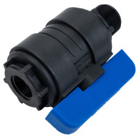 Компрессионный шаровой кран VALFEX ПНД НР/ВН резьба разборный 3/4"- 1/2"Ду16 1210016034012