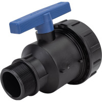 Компрессионный шаровой кран VALFEX ПНД НР/ВН резьба разборный 2"-1 1/2"Ду46 1210012200112