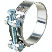 Силовой хомут Nord-Yada Д: 92-97 мм, Ш: 24 мм, Т: 0,8 мм, болт: М8х75, нерж. сталь 902894