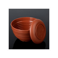 Горшок для цветов с поддоном СИМАЛЕНД Алиса 0.5 л, 13х8 см, терракотовый 4330126