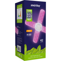 Светодиодная LED лампа Smartbuy ФИТО 4 лепестка-32W/E27 SBL-4-leaves-32-fito-E27