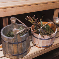 Ведро из липы Добропаровъ 10 л, нержавеющий обруч, ручка-веревка 1283009