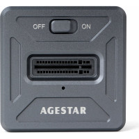 Докстанция AgeStar USB 3.1 SSD M.2 NVME, алюминий, серый, 31CBNV1C (GRAY)