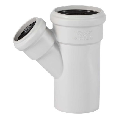 Тройник бесшумной канализации Ostendorf Skolan Safe 90х58 мм. 45 градусов, SKEA 334220