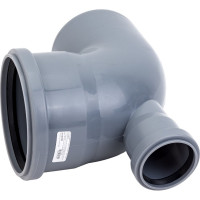 Универсальный отвод VALFEX 110/50x87.5, фронт-вверх, внутренняя канализация 23125150