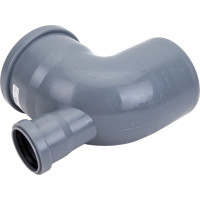 Универсальный отвод VALFEX 110/50x87.5, фронт-вверх, внутренняя канализация 23125150