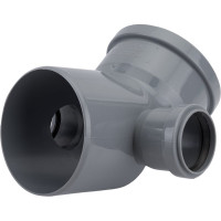 Универсальный отвод VALFEX 110/50x45, левый-правый, внутренняя канализация 23113150