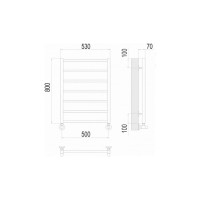 Полотенцесушитель водяной Terminus & Контур П7 500x800 4670078529657
