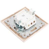 Одноклавишный переключатель Intro Plano 1-103-02 10А-250В, IP20, СУ, слоновая кость, Б0053744