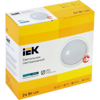 Светильник IEK LED ДПО 5060 24Вт, 4000К, IP65, круг, белый LDPO0-5060-24-4000-K01