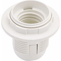 Патрон электрический General Lighting Systems GLH-E27-HRP-H-W-R (подвесной с кольцом, E27, термостойкий пластик, белый) 474013