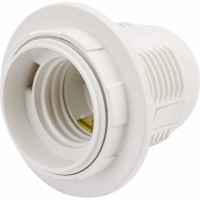 Патрон электрический General Lighting Systems GLH-E27-HRP-H-W-R (подвесной с кольцом, E27, термостойкий пластик, белый) 474013