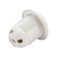 Патрон электрический General Lighting Systems GLH-E27-HRP-H-W-R (подвесной с кольцом, E27, термостойкий пластик, белый) 474013