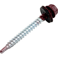 Кровельный саморез КРЕП-КОМП 4,8x51, RAL3005, красное вино, 100 шт. ск513005кф
