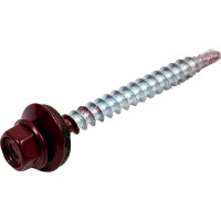 Кровельный саморез КРЕП-КОМП 4,8x51, RAL3005, красное вино, 100 шт. ск513005кф