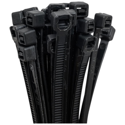 Стяжки Strong нейлоновые, черные, 4.8x200 мм, 100 шт. СTУ-24148200