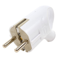Разборная вилка General Lighting Systems 16А угловая с ушком с заземлением белая IP20 GRV-P-16-СE-G-W-IP20 35 шт. 470512