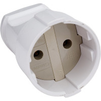 Разборная розетка General Lighting Systems 10А без заземления круглая белая IP20 GRV-S-10-R-W-IP20 470500