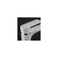 Смеситель для умывальника Gappo 25к G1048-2 белый, хром 541275