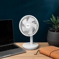 Настольный вентилятор DUX 4 скорости, питание USB, белый 60-0214